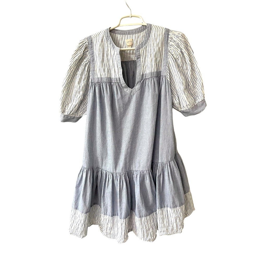 La Vie by Rebeca Taylor striped dress with pockets